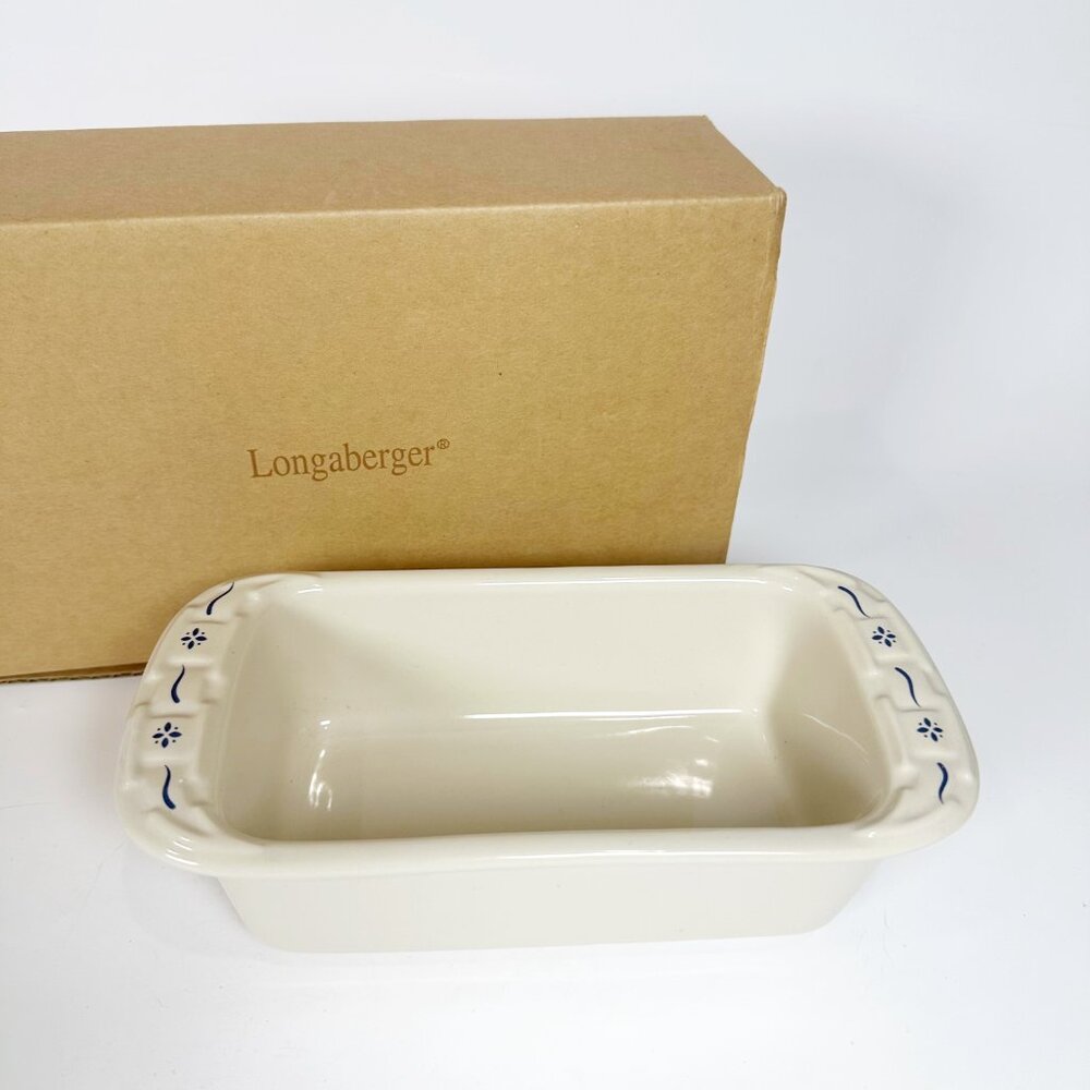 NEW Longaberger Woven Traditions Heritage Blue Small Loaf Dish Pan